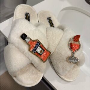 Laines London Aperol Spritz pin slippers - Sz M